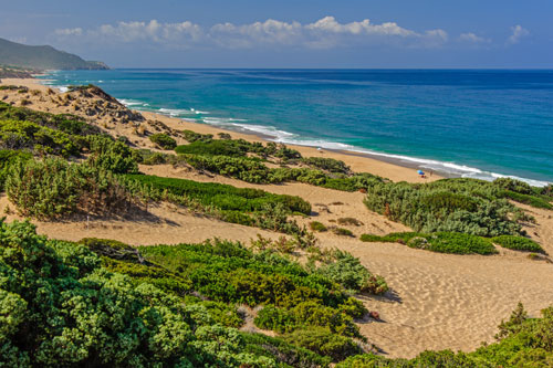 Sanddünen an der Costa Verde